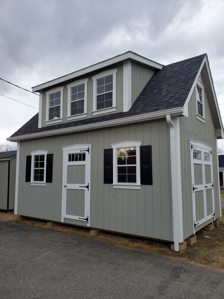 shed painted 12 x 20 story & 1/2 stock #2097-l, price