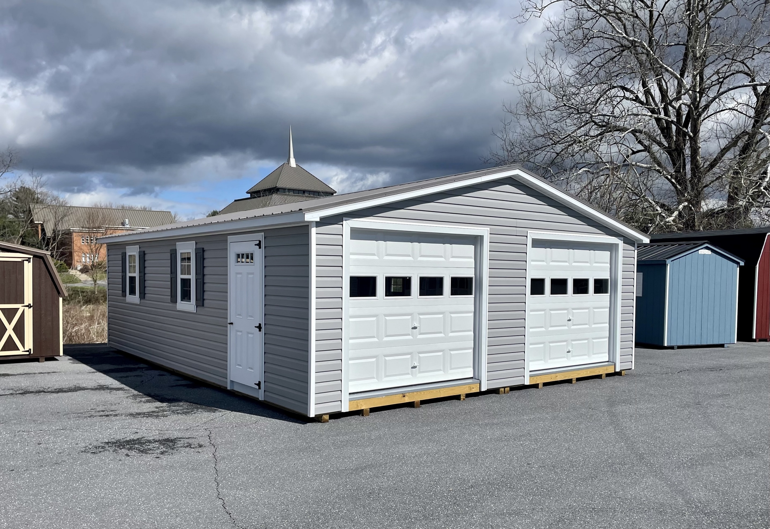 24x28 Double Wide Garage H2855 - Valley Structures