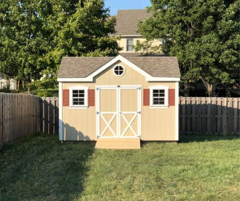 shed in backyard